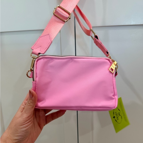 Prada Novelty/GWP Pink Crossbody Bag with Novelty Tan Scrunchie - NWT - Picture 10 of 13